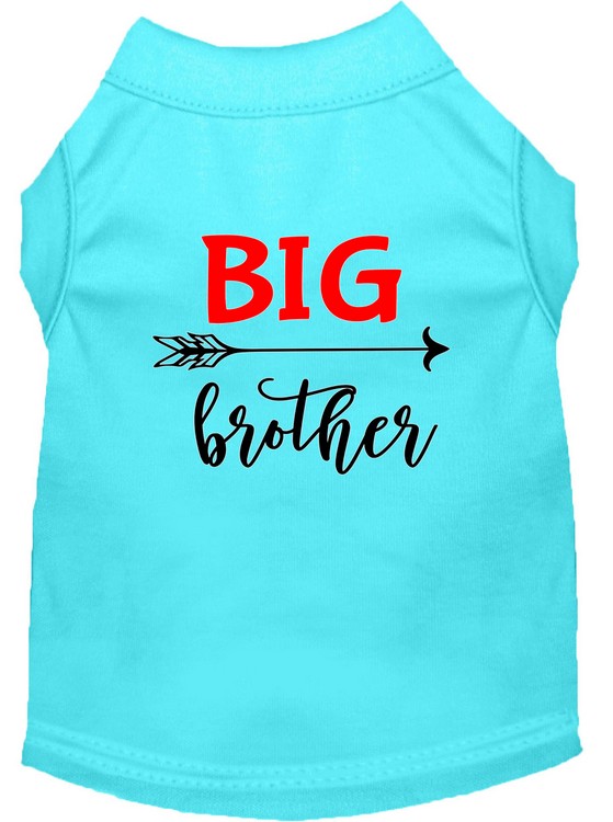 Big Brother Screen Print Dog Shirt Aqua Med